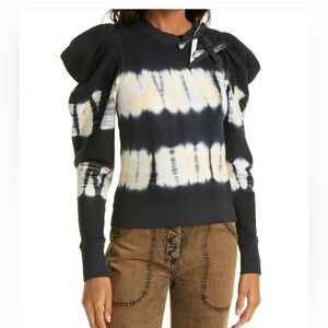 Ulla Johnson Women’s Harper Tie Dye Pullover Cotton Sweatshirt Size Small